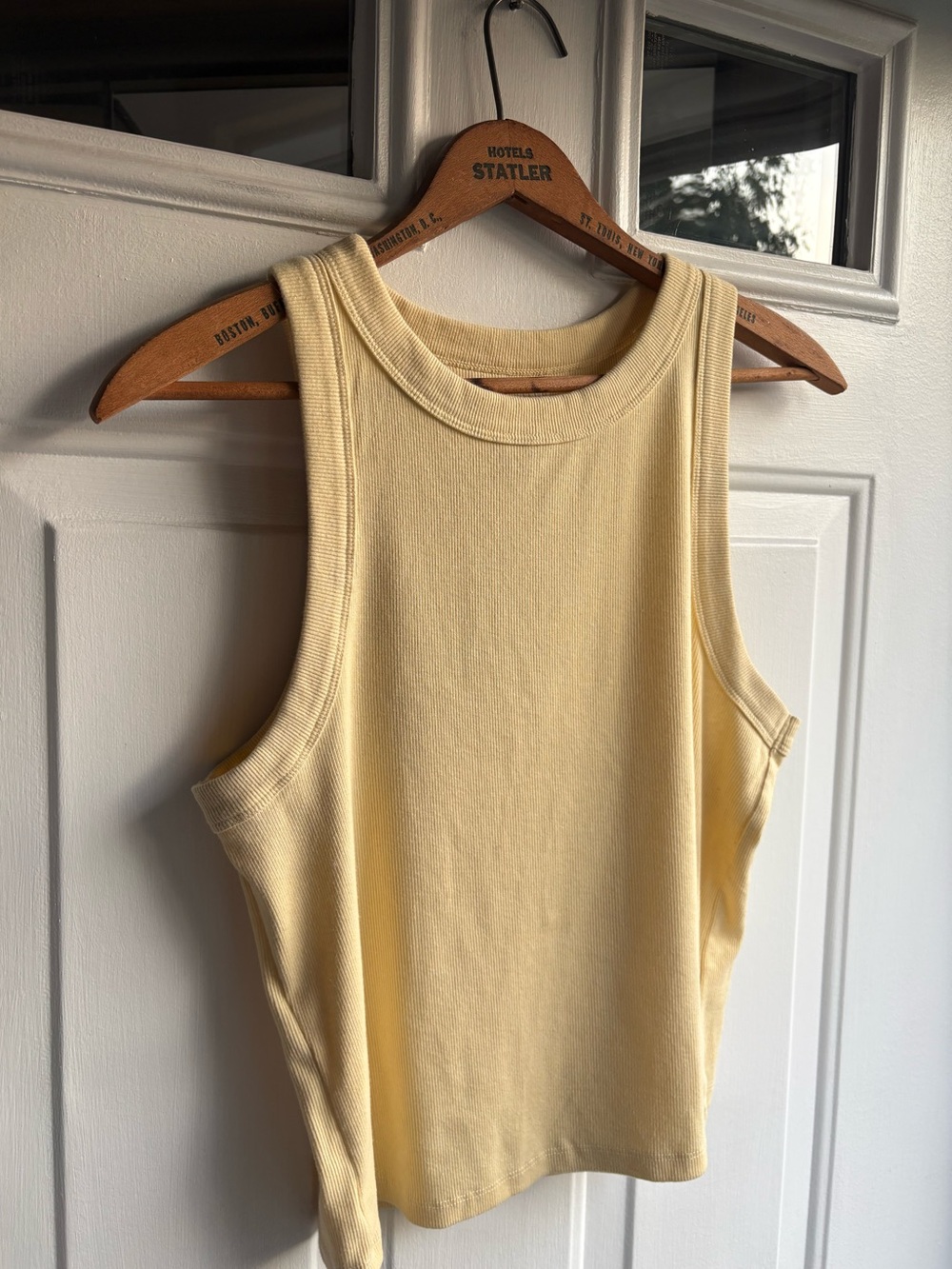 Old Navy Pale Yellow Ribbed Tank